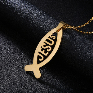 Nouveau <span class=keywords><strong>scapulaire</strong></span> chrétien catholique religieux argent plaqué or en acier inoxydable chaîne jésus croix pendentif collier pour femmes hommes - Product Image 5