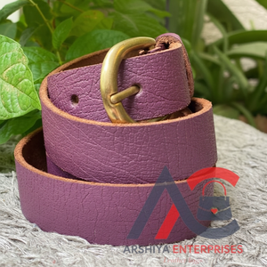 Nuevo cinturón de cuero genuino Casual Formal impecable cinturón de alta calidad cinturón púrpura de cuero genuino con hebilla ajustable - Product Image 1