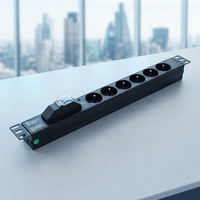 LE France PDU en alliage d'aluminium 19 pouces 220V 10A pour usage industriel, pour armoire réseau ou rack de serveur
