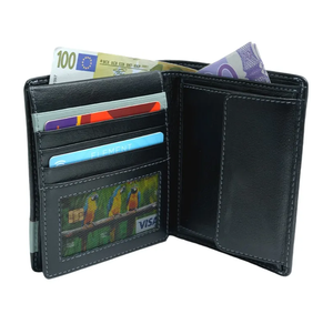 Custom <b>RFID</b> Genuine Leather <b>Wallet</b> for Men Slim Short <b>Wallet</b> with Coin Pouch, Durable & Stylish - Product Image 4