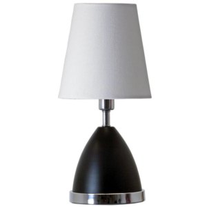 Modern <b>Table</b> <b>Lamp</b> with White Conical Shade & Sleek Black <b>Base</b> Minimalist Home Lighting Decor for Living Room Bedroom & Office - Product Image 1