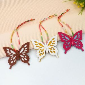 New Design Creative Colorful Butterfly <b>Charm</b> Cotton Rope Leather <b>Bag</b> Animal Pendant - Product Image 4