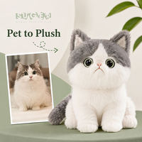 Peluche personnalisée avec photo d'animal de compagnie, transformez l'image de votre chien ou de votre chat en réplique de poupée en peluche douce