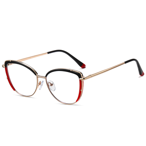 MS 95966 của phụ nữ TR90 + kim loại kính thời trang Kính quang học khung màu xanh ngăn chặn ánh sáng cảnh tượng Kính - Product Image 4