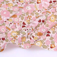 Tissu textile prêt à l'emploi, imprimé petites fleurs, 100% coton popeline pour jupes