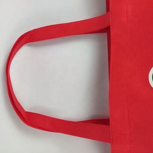 Impresión personalizada roja Eco Reutilizable Supermercado Promoción de comestibles Compras No tejido Llevar bolsa de tela con logotipo - Product Image 6