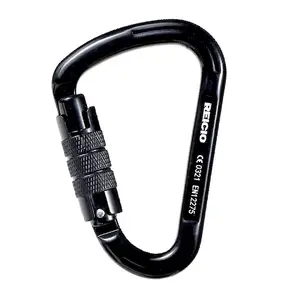 Climbing Carabiner Clips, CE Certified 25KN Screw Gate and Heavy Duty Carabiners Aluminium Alloy,7075 Aluminum Alloy Anodizing
