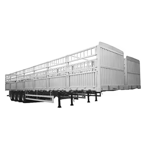 Semirremolque de Carga con Barandas de Acero de 3/4/5 Ejes, con Estacas Laterales, Capacidad de 100 Toneladas, Equipo de Aterrizaje Reforzado 12r22.5 - Product Image 3