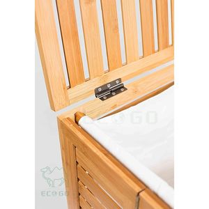 Panier à linge robuste en bambou pour l'organisation de la chambre à coucher et de la salle de bain - Product Image 2