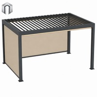 Pergola à lames orientables en aluminium pour terrasse arrière, en alliage d'aluminium 6063-T5, avec capteur de pluie et de vent, fermeture automatique, support de projet clé en main