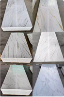 Paneles de Pared de PVC de Alto Brillo de 1220*2440 mm, Láminas de Mármol Modernas para Uso Comercial, Decoración Interior del Hogar