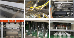 Automatic <strong>Plastic</strong> <strong>Container</strong> Thermoforming <strong>Machine</strong> with Motor for PP/PS/PVC/BOPS Materials - Product Image 6