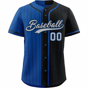 Maillot de baseball à rayures personnalisées pour hommes femmes jeunes chemise de softball à fines rayures personnalisée avec nom et numéro cousus - Product Image 1