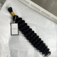 Lidemei, venta al por mayor, cabello vietnamita crudo, extensiones de cabello humano a granel de onda profunda sin trama, 100 g/pc, trenzas bohemias, cabello humano para trenzar