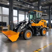 Mini-chargeuse sur pneus diesel 4x4 articulée compacte, machine de construction haute performance avec moteur et pompe pour travaux de terrassement
