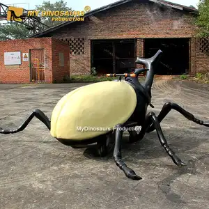 My dino equipamento de decoração para parque de diversões, equipamento de simulação de atração animatronic beetle scooter