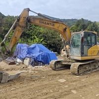 Excavadora Usada Shantui SE130-10W de 13 Toneladas, Excavadora Hidráulica de Orugas para Proyectos de Construcción, Movimiento de Tierras y Paisajismo