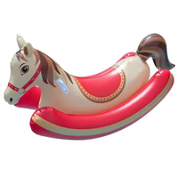 Jouets gonflables en PVC pour enfants, motif animal de Noël, personnalisables, pour l'extérieur, mignons, forme ovale 55 cm, sérigraphie, vente en gros