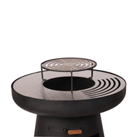 Barbecue multifonctionnel de haute qualité pour l'extérieur, brasero de jardin en acier thermolaqué, plancha à bois