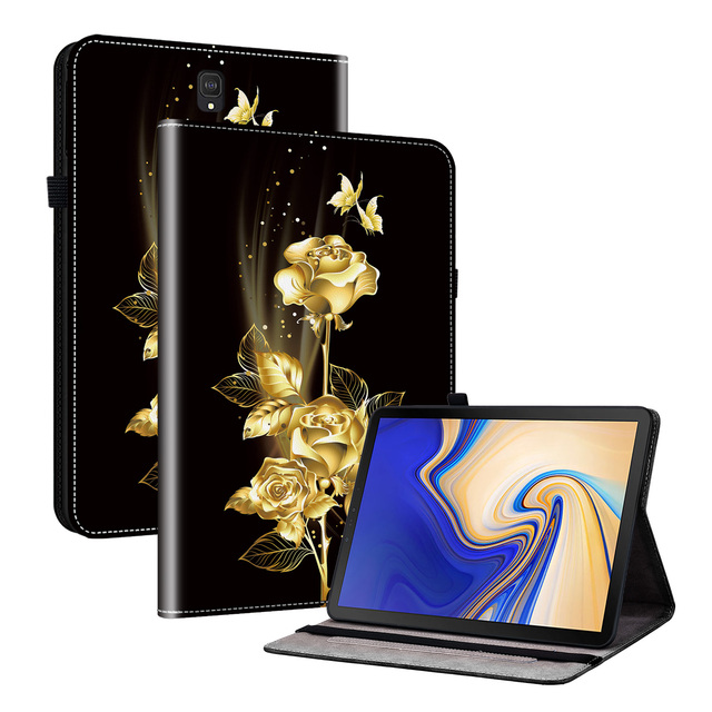 New Crystal Pattern PU Leather Case Cover Shell with Stand Tablet Case for Samsung Galaxy Tab S4 10.5" SM-T830/SM-T835
