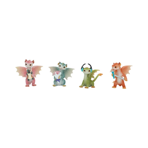 Cartoon Folk <strong>Art</strong> Resin Mini <strong>Dragon</strong> Statue 3D Sculpture Home Decoration Lucky Animal-Mother <strong>Dragon</strong> and Baby <strong>Dragon</strong> - Product Image 1