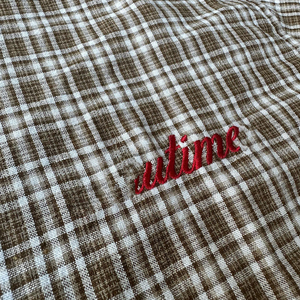 Camicie a <span class=keywords><strong>Quadri</strong></span> Personalizzate con Bottoni, Modello Corto da Uomo, 100% Cotone, Estive Casual a <span class=keywords><strong>Maniche</strong></span> <span class=keywords><strong>Corte</strong></span>, in Flanella Ricamata - Product Image 2