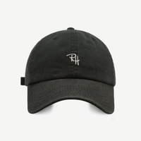 Gorra de Béisbol Unisex con Bordado de Letras RH, Estilo Vintage Lavado, Ajustable, para Deportes al Aire Libre, con Logotipo Personalizado