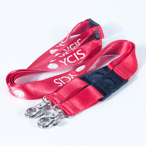 Factory Wholesale Custom Eco-Friendly Polyester Lanyards Thermal Transfer Printing Low MOQ Card Holder Keychain Neck Wrist Band