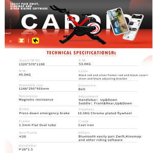 จักร<span class=keywords><strong>ย</strong></span>านสปินนิ่<span class=keywords><strong>ง</strong></span>แม่เหล็ก,บลูทูธ Zwfit 10.5กก. <span class=keywords><strong>หล่อ</strong></span>เหล็ก - Product Image 3