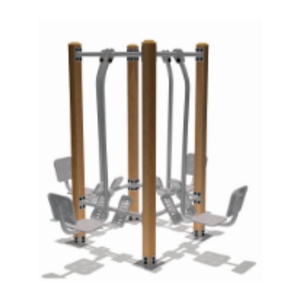 Equipo de Ejercicio al Aire Libre de Alta Calidad, Ecológico y Duradero, de Acero Galvanizado, Plástico y Madera, Color Personalizado para Uso en Parques Públicos - Product Image 6