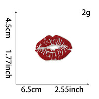 Patch Bordir Setrika Bentuk Hati Merah Ramah Lingkungan dengan Desain Bibir Kupu-kupu Berhak Tinggi untuk Topi, Tas, dan Sepatu