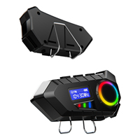 Headset Helm Motor Y30 BT, Earphone Nirkabel Tahan Air dengan Indikator Baterai LED