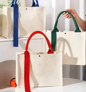 Customized <b>Thick</b> Cotton Canvas Handbag for Women, Large Capacity Zipper Buckle, Women's Shopping Bag - Product Image 4