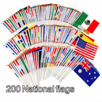 Drapeau à main personnalisé avec logo, 100% polyester, décoration extérieure, haute qualité, promotionnel numérique, Uruguay, petit drapeau à main miniature
