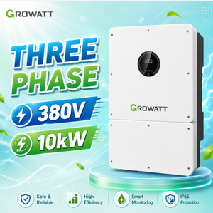 อินเวอร์เตอร์ไฮบริด Growwat WIT 10K-HU 10KW แบบสามเฟส 380v พร้อมแบตเตอรี่แรงดันต่ำ 48v/51.2v มีสินค้าในสต็อก - Product Image 3