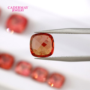 Cadermay Orange-Red Spinel Cushion Cut Loose Stone For Jewelry Making - Product Image 2