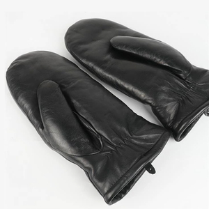 Guanti 100% vera pelle in vera pelliccia di pecora, - Product Image 1
