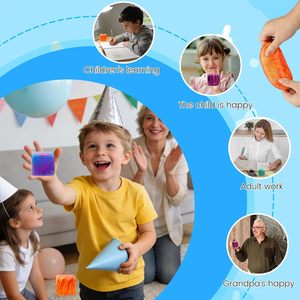 Juguetes Antiestrés con Forma de Cubo de Hielo, Diseño Nuevo, Cubo Cuadrado para Aliviar el Estrés, Bola de Maltozina para Apretar, Juguetes Sensoriales para Niños de 5 a 7 Años, Unisex - Product Image 3