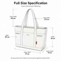 Bolsos de Lona Personalizados Reutilizables de Moda, Bolsos de Mano de Lona de Algodón para Mujer con Bolsillo