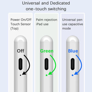 Tablet Stylus Pen 2 In 1 Multifunctionele Aangepaste Licht Up Laser Logo Pen Soft Touch Rubber Top Led stylus <span class=keywords><strong>Promo</strong></span> Pennen - Product Image 4