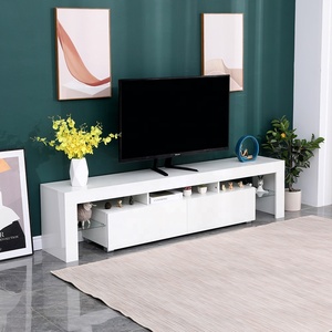 Muebles modernos de madera para el hogar, estante de tv led, iluminación para sala de estar, armario de tv, soporte de TV - Product Image 5