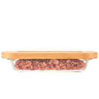 Plaque de cuisson rectangulaire en verre pour micro-ondes, plaque de cuisson rectangulaire en verre avec couvercle
