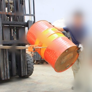 Lift 200L Drum Batching <b>Cart</b> Manual Portable Tilting Pouring Forklift Attachment Steel Oil Drum 585mm Max Diameter - Product Image 1