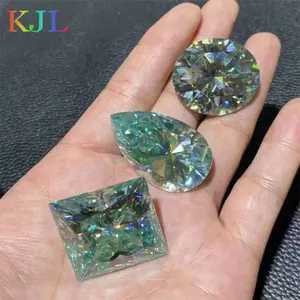 Wholesale Certificated Round VVS blau grün Moissanites Diamond 1ct 6.5mm lose moissanite Used für Moissanites ringe, der