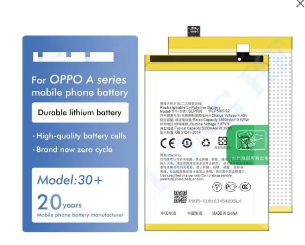 Hot Selling 100% Original 3010mAh Rechargeable 3.85V Lithium Ion Battery for Mobile Phones for Oppo BLP627 Realme8 Pro Stock