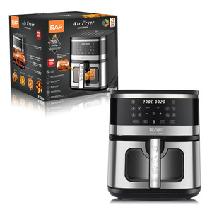 New Stainless Steel Inner 8L air Fryer Oven Fryer Oil Free Electric Digital Raf Air Fryers With Visible Window - Product Image 1
