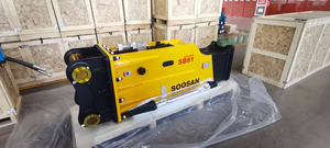 Martillo hidráulico de grasa automático SB 81A tipo caja para excavadoras de 18-26 toneladas con motor de perforación de acumulador como componente central - Product Image 5