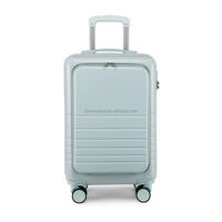 Ensemble de valises rigides universelles personnalisées pour PC, avec serrure, barre de traction en aluminium, 4 roues pivotantes, ouverture frontale, bagage à main