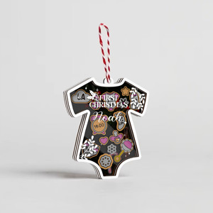 Customize 2026 Baby First Christmas Ornament Name Birthdate Weight Height Birthplace <b>Memory</b> <b>Gift</b> Newborn Nursery Decoration - Product Image 5