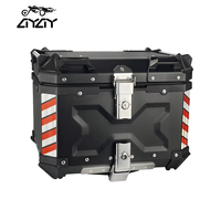 Top Case Moto 45L AYAY en Aluminium X-Embossé, Nouveau Coffre Arrière Étanche à Dégagement Rapide, Base Anti-Collision pour Scooter